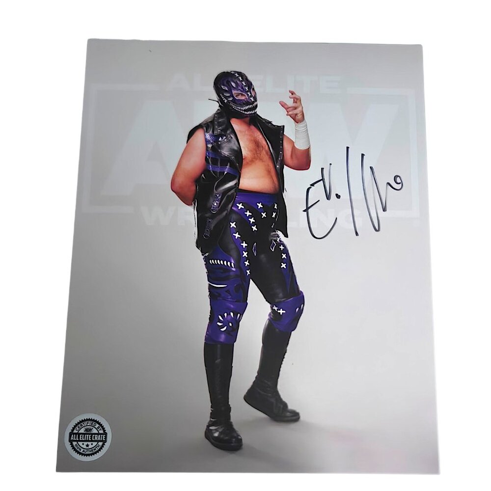 Evil Uno "The Dark Order" Autographed AEW Wrestling 8x10 Photo, 100% Authentic